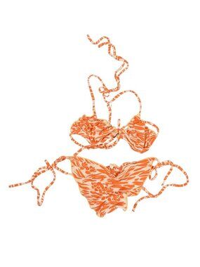 Bamba Cora Bikini Set in Orange Animale